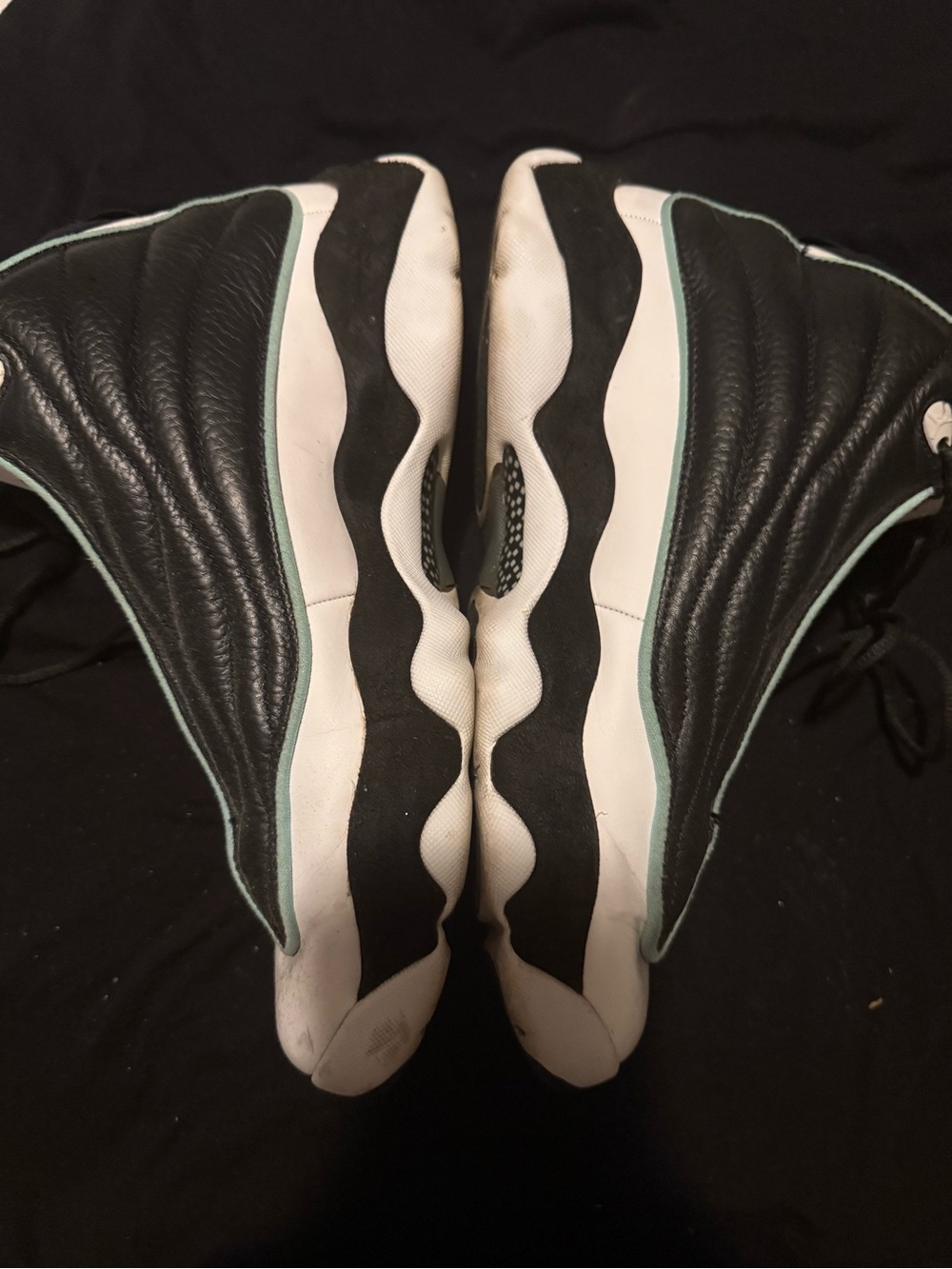 Jordan Black White with Teal Trim Sneakers